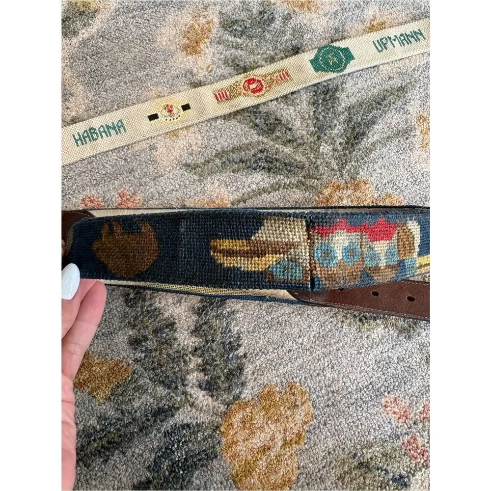 Tory Leather belt in size 36 canvas leather lot of 2
